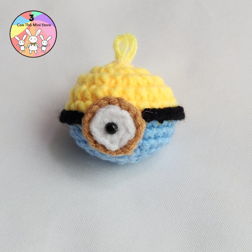 Móc khóa len, móc khóa đôi, móc khóa handmade, móc khóa minions bằng len