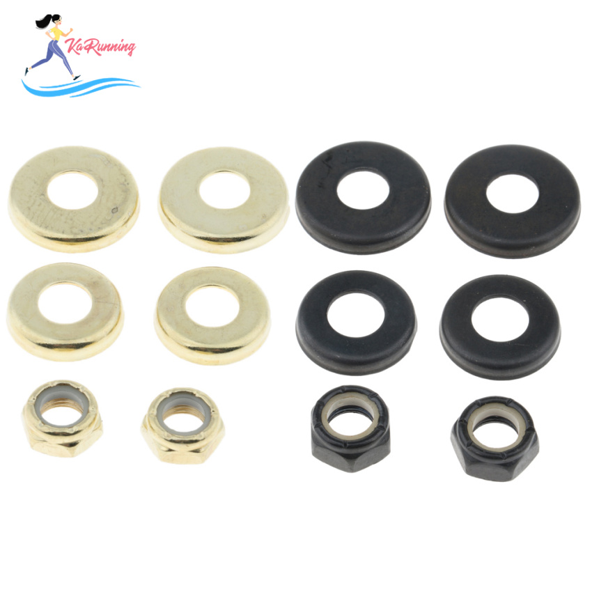 [whweight]4pcs Replacement Skateboard Truck Bushings Washers Cup Gasket With Nuts Hardware