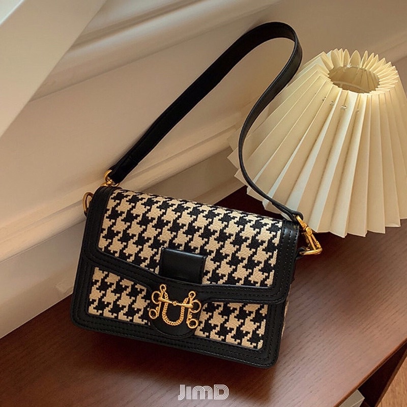 Túi xách nữ đeo vai đeo chéo hoạ tiết nanh sói - MK001