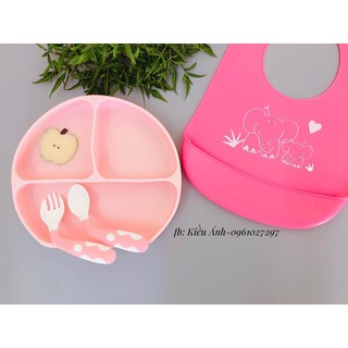 Khay silicon đế hít cho bé ăn dặm BlW