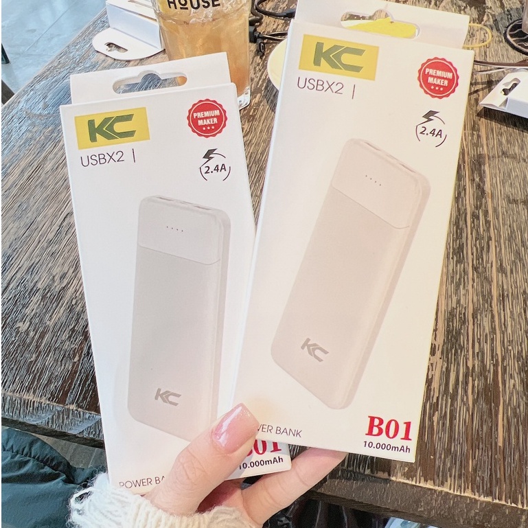 PIN SẠC DỰ PHÒNG KC B_01 (10.000MAH) SẠC NHANH 2.4A - HÀNG CHÍNH HÃNG - BH 12 THÁNG