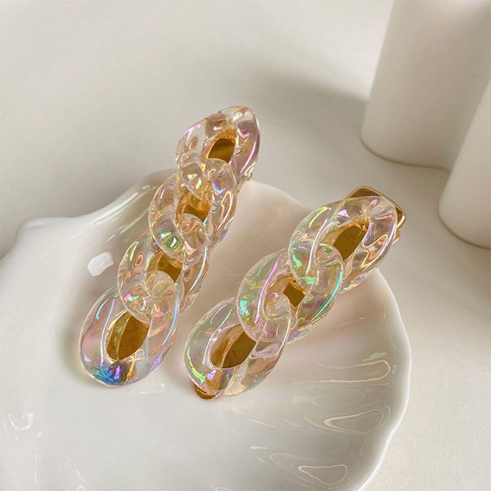 MXGOODS Kẹp Tóc Dây Xích Đính Pha Lê Ngọt Ngào Cho Nữ