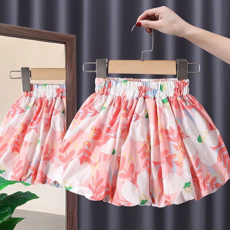 Quần Culottes Cotton Dáng Rộng In Họa Tiết Hoa Thời Trang Mùa Hè Xinh Xắn Cho Bé Gái 2-6 Tuổi