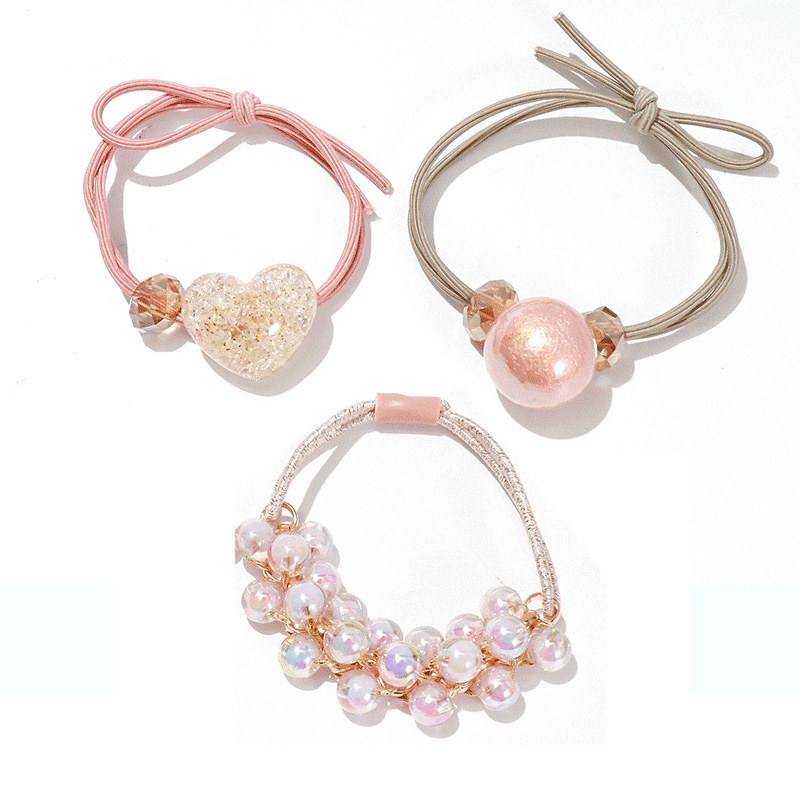 Dây Cột Tóc Cao Su Co Giãn Đính Hạt Ngọc Trai Thanh Lịch Dành Cho Nữ