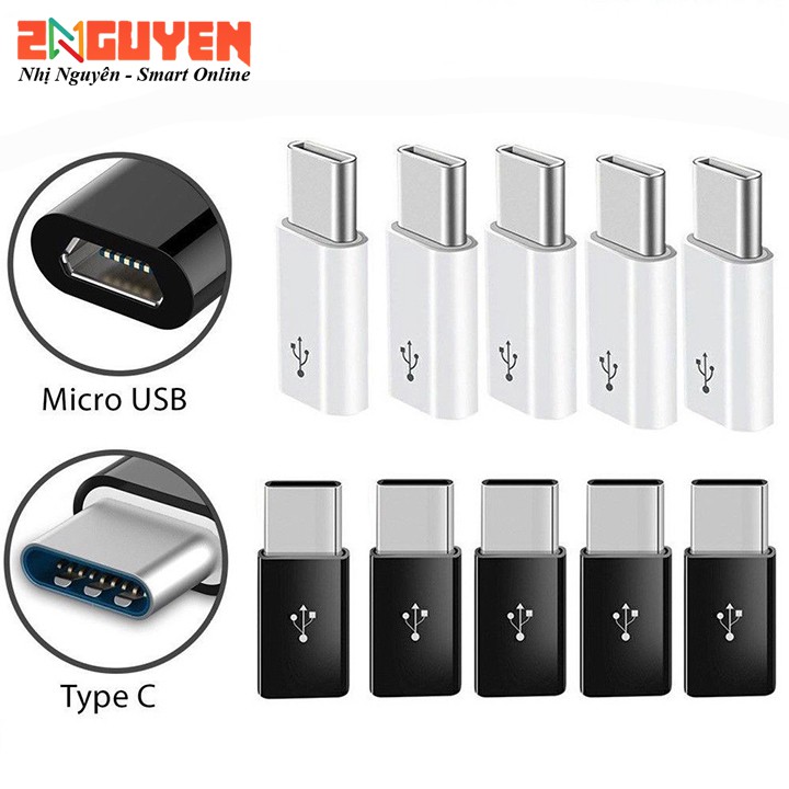 Đầu Chuyển Đổi Và Truyền Dữ Liệu Cổng Cắm Micro USB Sang Đầu Cắm USB 3.1 Type-C - Cáp OTG