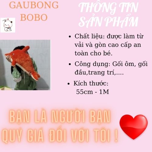 Cá Heo Nhồi Bông Làm Từ Vải Siêu Mịn Và Gòn Tinh Khiết, Gối Ôm, Gấu Bông, Thú Nhồi Bông GauBongBoBo