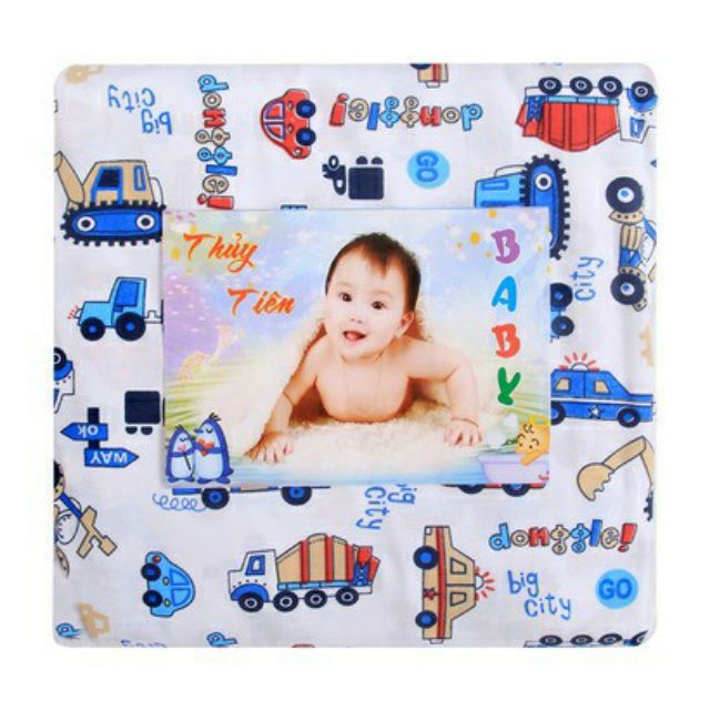 Bộ 10 Chiếc Tã Chéo Cotton Cao Cấp Màu in Hình Gấu