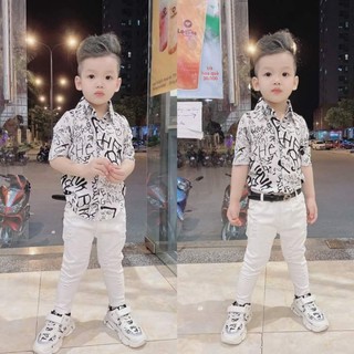 áo sơ mi dài tay bé trai