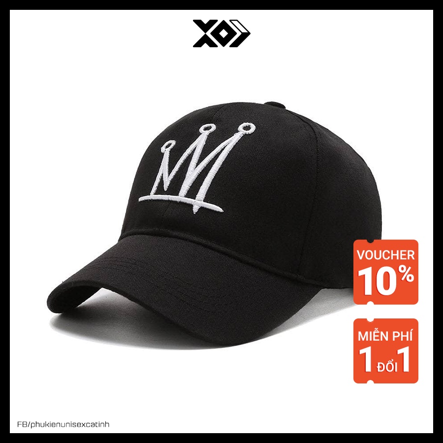 Mũ Lưỡi Trai Nam Nữ THÊU HÌNH VƯƠNG MIỆN Phong Cách Hip Hop Hàn Quốc - Nón Ulzzang Form Unisex Thời Trang