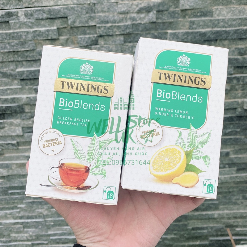 [ Hàng nội địa Anh] Trà túi lọc TWININGS BIOBLENDS  3 hương vị, hộp 18 gói