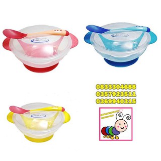 BỘ BÁT ĂN DẶM KÈM THÌA CÓ NẮP ĐẬY GLUCKBABY