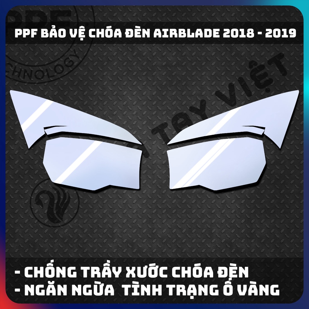 Miếng dán PPF bảo vệ CHÓA ĐÈN Airblade 2016 - 2019 chống trầy xước CHÓA ĐÈN AB 2016 - 2019