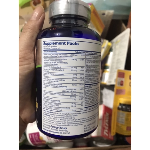 (chính hãng Mỹ) viên uống FOCUS FACTOR 180 viên