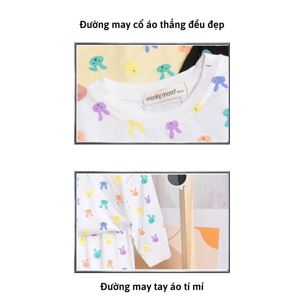 Đồ Bộ Dài Tay Cho Bé 💖Bộ Thun Lạnh Dài Tay Cho Bé Trai Bé Gái với họa tiết Thỏ siêu dễ thương