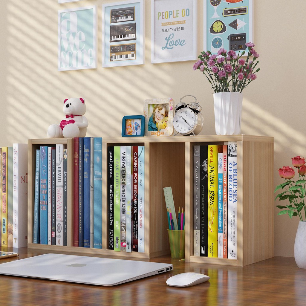 Kệ sách để bàn Luna F vân gỗ