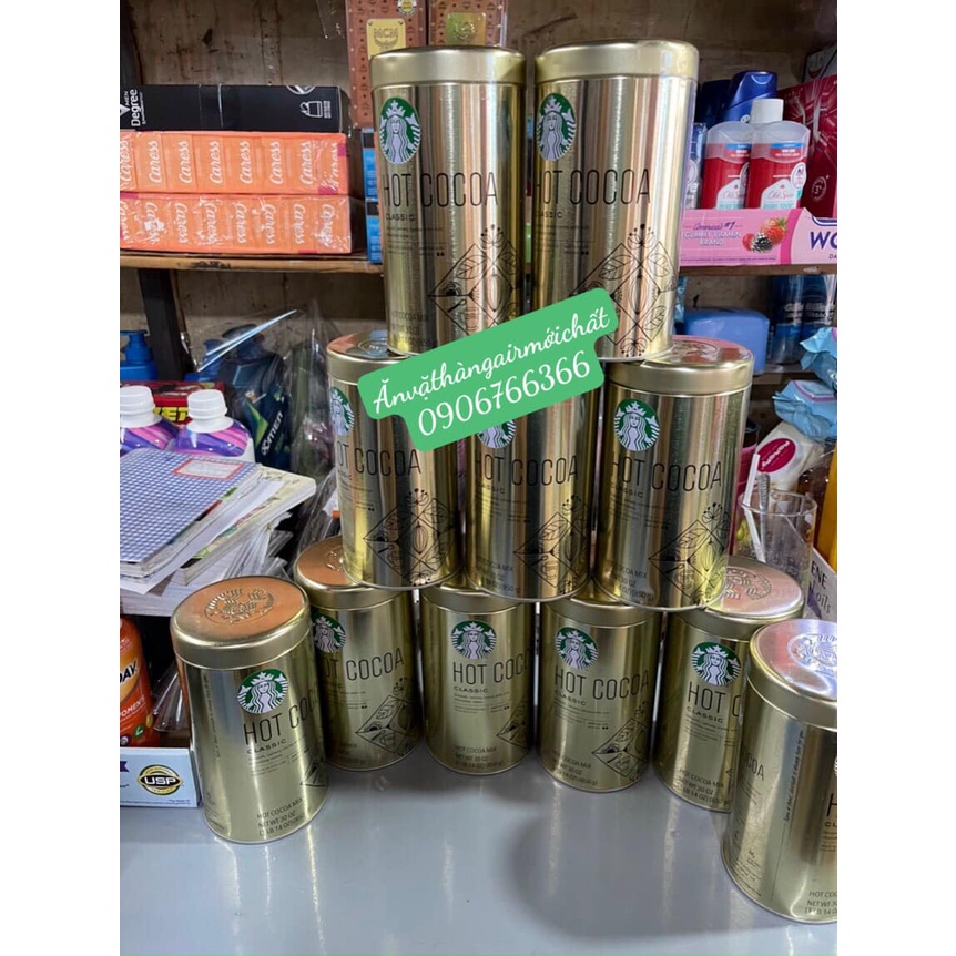 Bột cacao Starbucks Hot Cocoa Classic của Mỹ hộp 850g