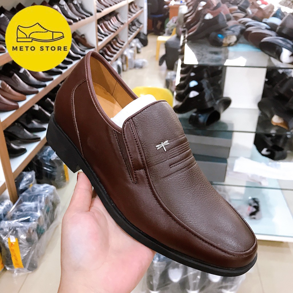 Giày lười da tăng chiều cao Giày da lười trung niên METO | BigBuy360 - bigbuy360.vn