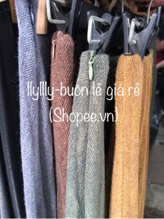Chân váy dạ xếp ly dài midi