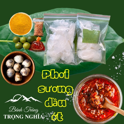 -Bánh Phơi Sương Muối Nhuyễn Kèm Ớt Rim+Tắc Siêu Ngon