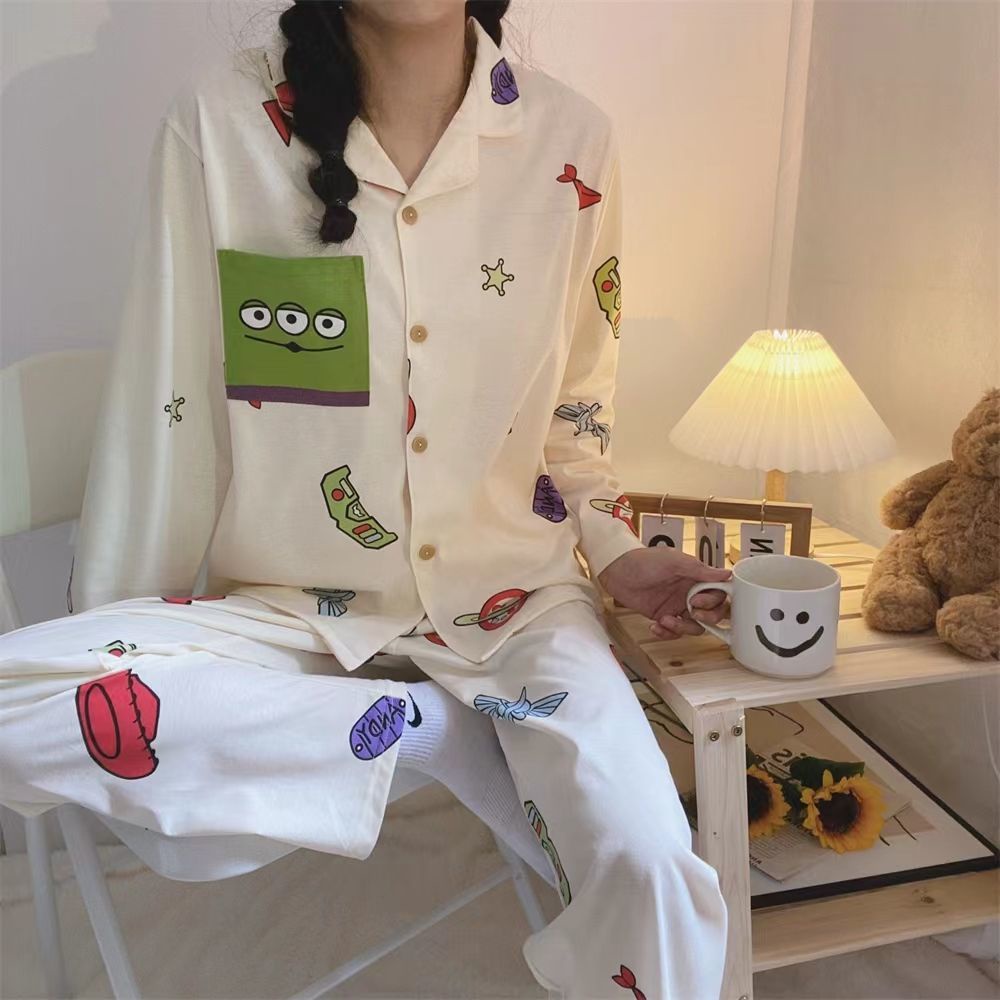 Bộ Đồ Ngủ Tay Dài In Hoạt Hình Toy Story Dễ Thương Cho Nữ