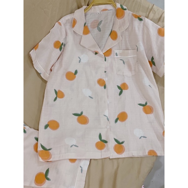 [Mã FAMARAL1 giảm 10K đơn 50K] Bộ pijama thô và xô tre tay cộc quần dài hàng cao cấp
