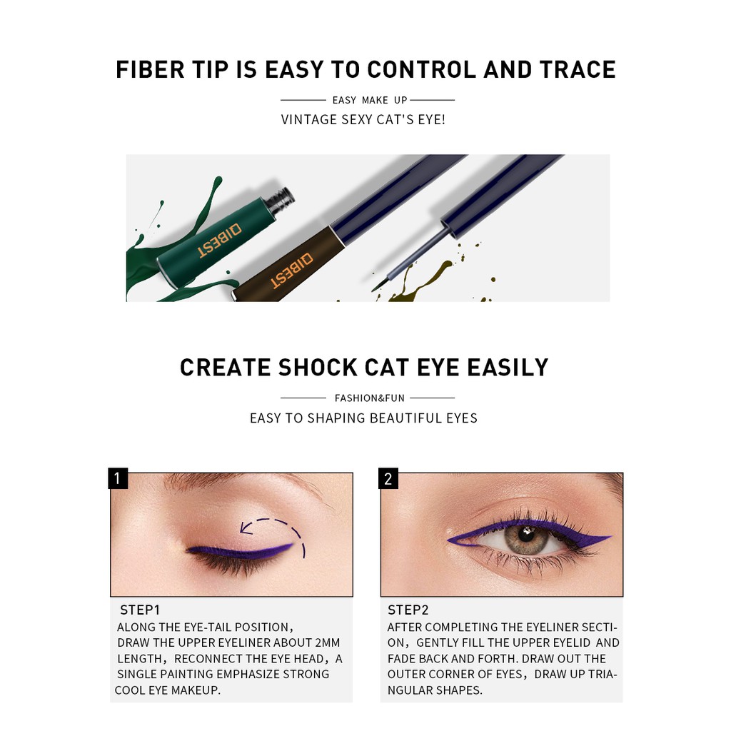 Bút kẻ mắt nước QIBEST màu sắc độc đáo chống thấm nước chất lượng cao 20g | BigBuy360 - bigbuy360.vn