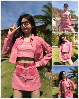 Set Natthy Crystal màu hồng NATTHY STYLE