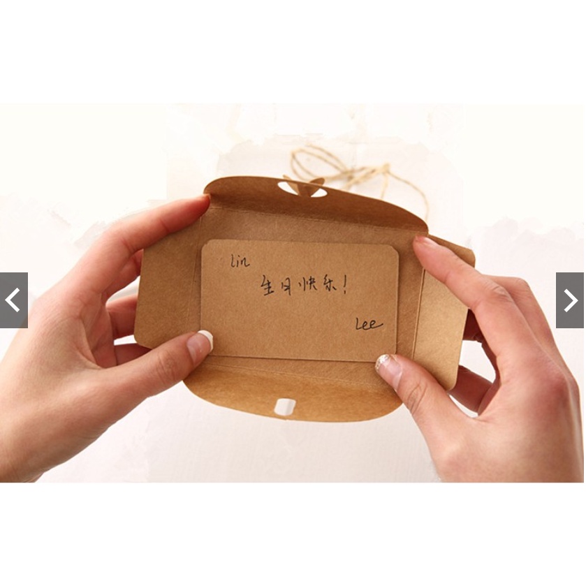 Thiêp Giấy Vintage Phối Hoa Khô độc đáo Làm Quà Tặng