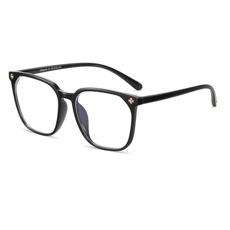 Kính mát gọng vuông đầy đủ chống nắng UV400 và tia xanh lam màu đen thời trang cổ điển cho nam và nữ