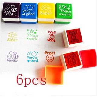 Set 6 con dấu đồ chơi hình bạch tuộc dành cho trẻ