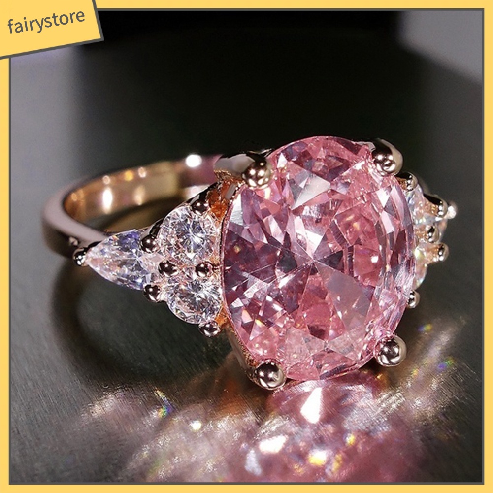 Nhẫn Đính Đá Tròn Thời Trang Cho Nữ