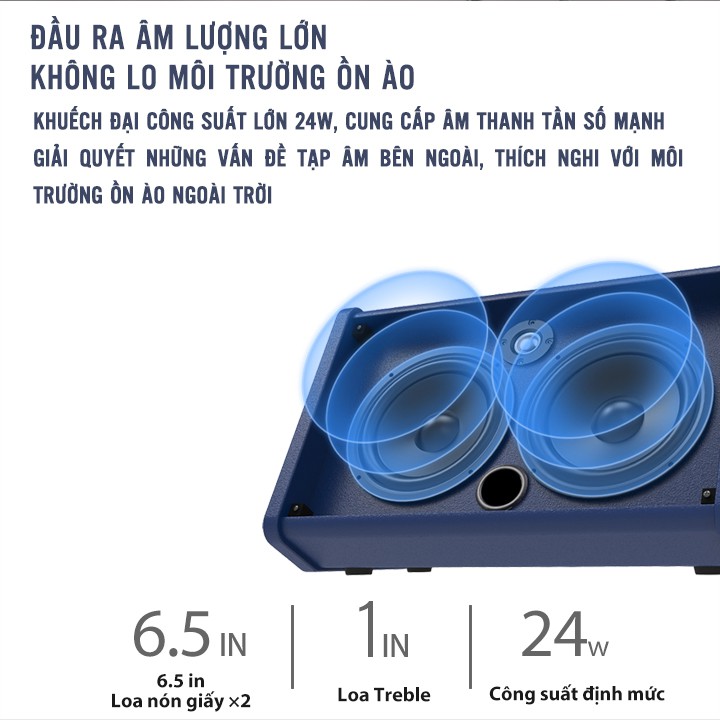 Loa xách tay Takstar OPS-25 - Loa kéo bluetooth hát karaoke di động, công suất 40W [BH 1 NĂM] - Loa di động Takstar
