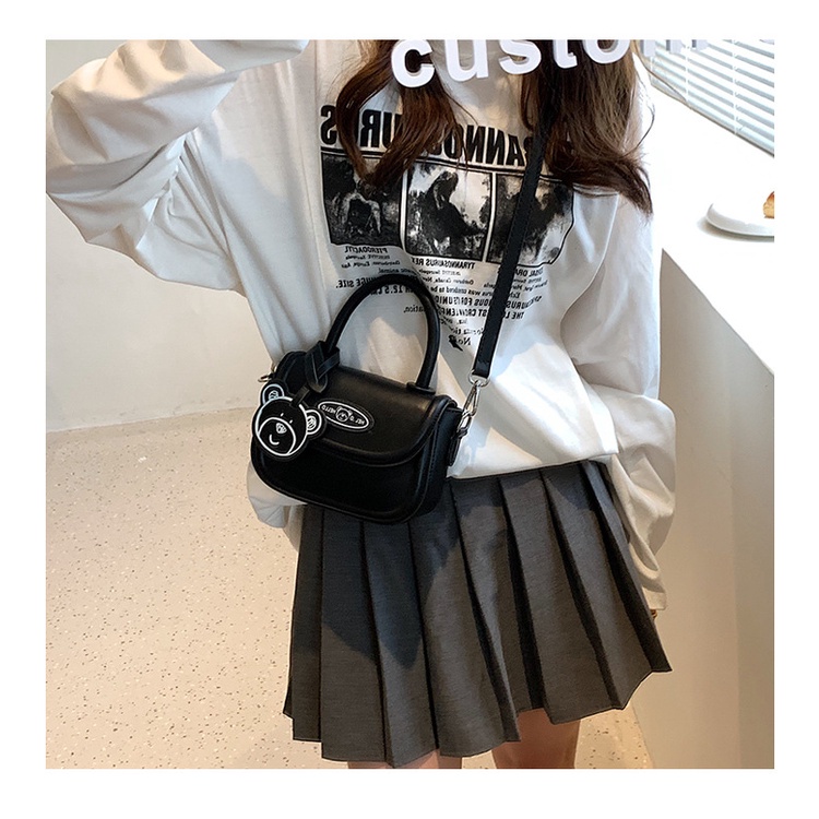 Ielgy Túi Đeo Chéo Vai Hình Vuông Nhỏ Đơn Giản Thời Trang Hàn Quốc