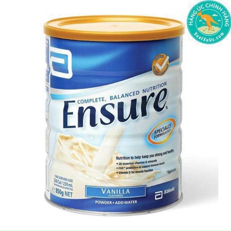 sữa ensure úc ,sữa ensure  hộp 850g