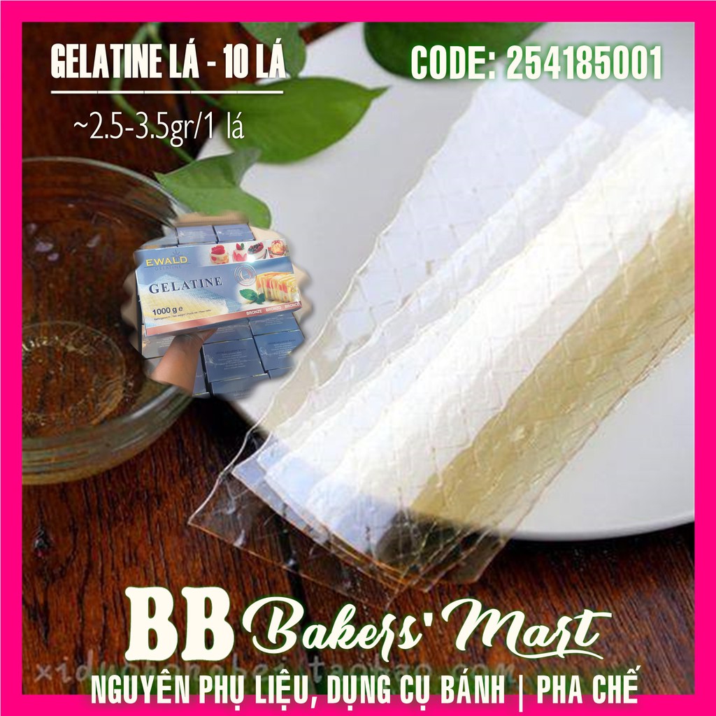 Lá Gelatine Ewald Đức - 10 lá