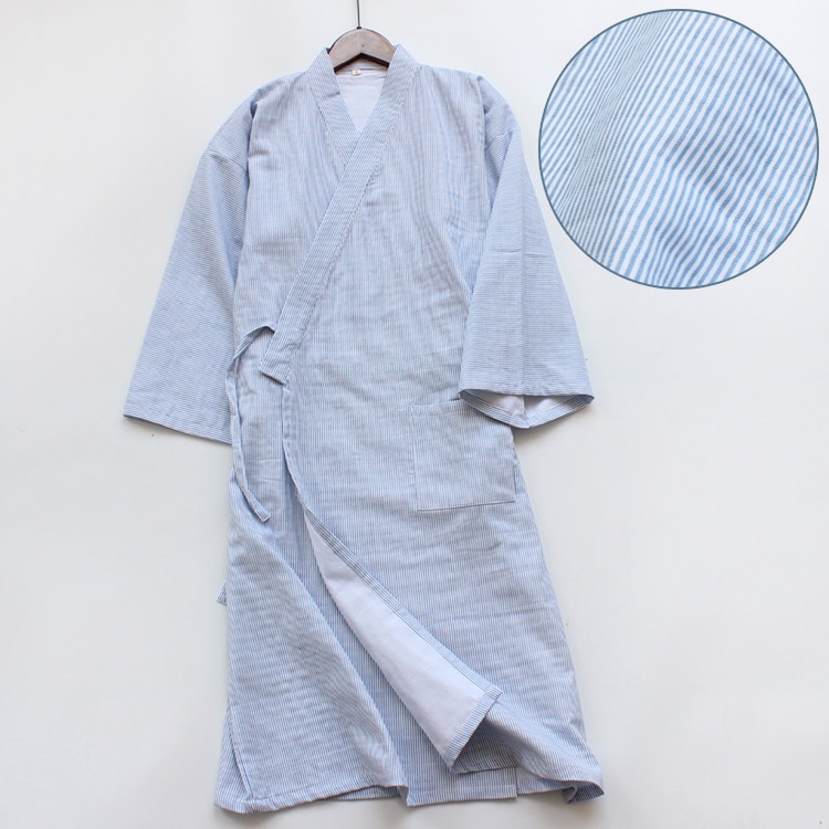 Áo Choàng Tắm Kimono Bằng Cotton Nguyên Chất Mỏng Cột Dây Thoải Mái Thời Trang Xuân Thu Cho Cặp Đôi