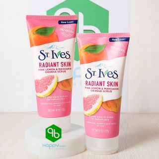Kem tẩy tế bào chết dành cho mặt St. Ives Radiant Skin Pink Lemon & Mandarin Orange Scrub