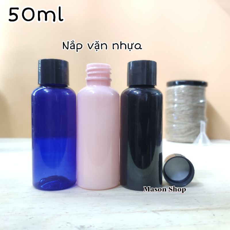 LỌ CHIẾT MỸ PHẨM NẮP BẬT/NHÔM/VẶN 50ml/100ml VỎ BÌNH CHAI NHỰA PET Hồng/Đen/Xanh Nhập Khẩu