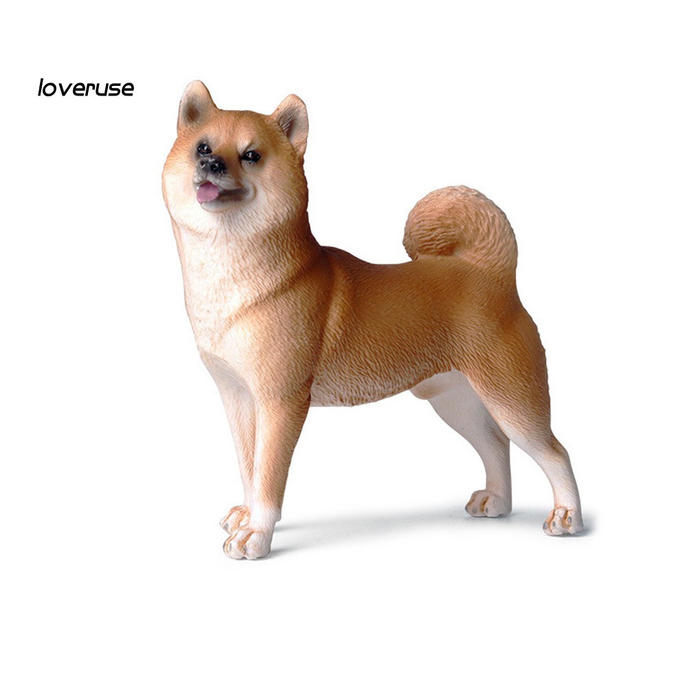 Mô hình chú cún shiba bằng nhựa dễ thương trang trí