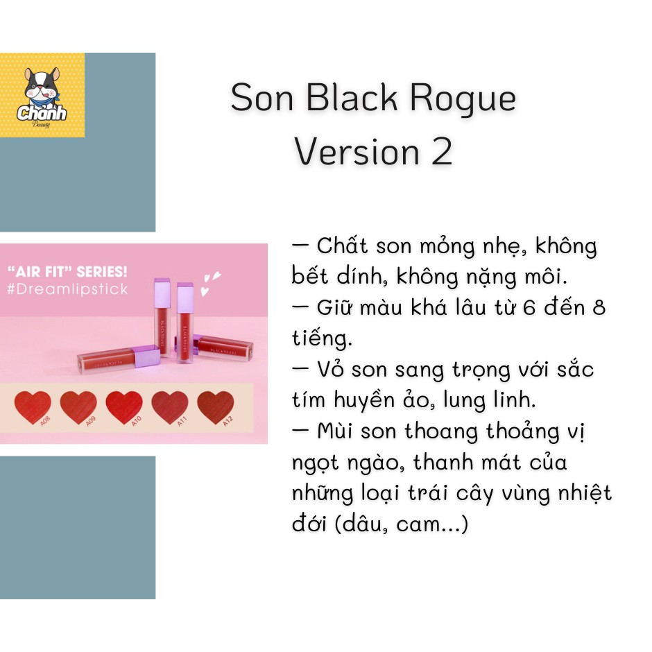 [Mã SKAMSALEP6 giảm 10% tối đa 100K đơn 150K] Son Black Rouge kem lì cho mùa Thu - Đông Version 2 | BigBuy360 - bigbuy360.vn