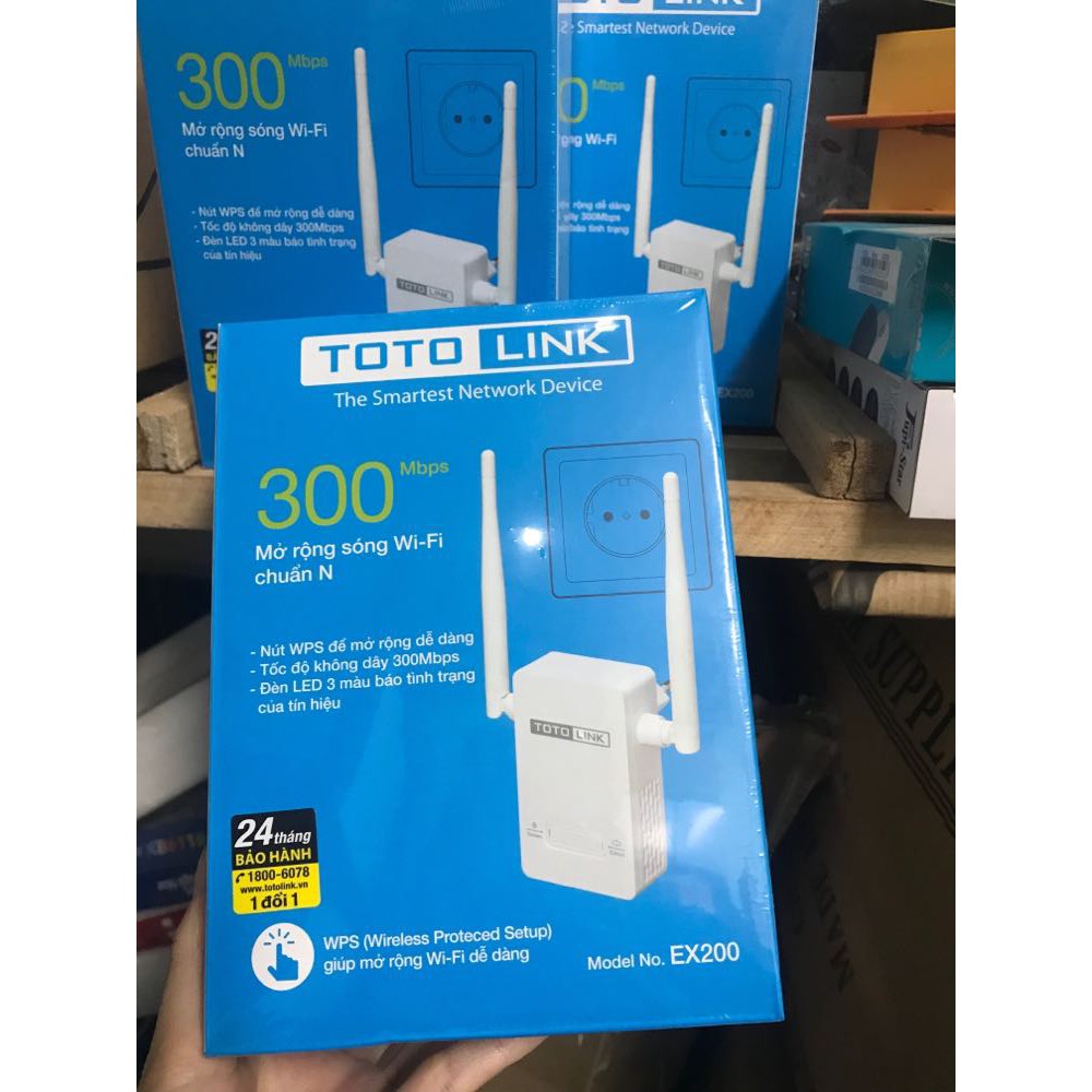 Combo 2Bộ Kích Sóng Wifi Repeater 300Mbps Totolink EX200 - Hàng Chính Hãng | WebRaoVat - webraovat.net.vn