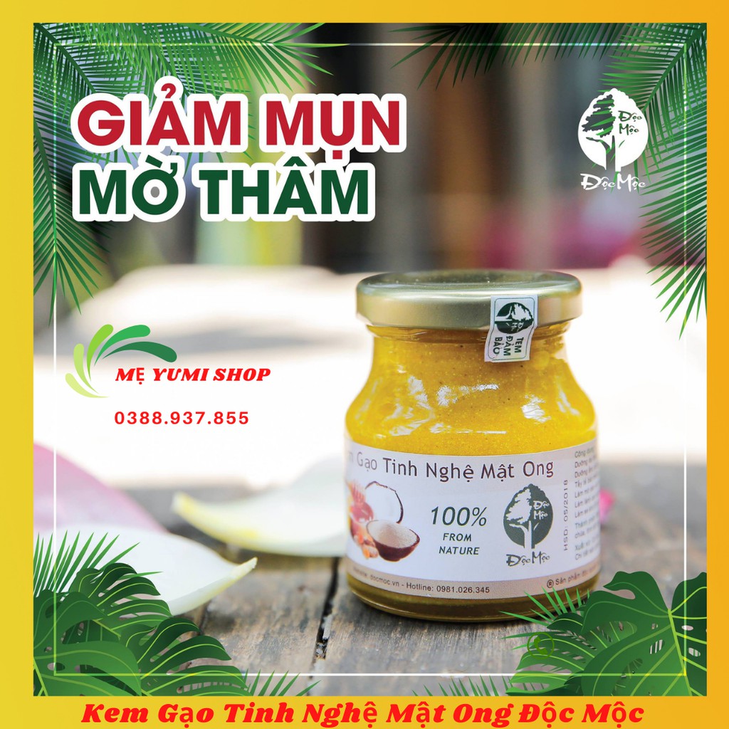 Mặt Nạ Kem Gạo Tinh Nghệ Mật Ong Độc Mộc
