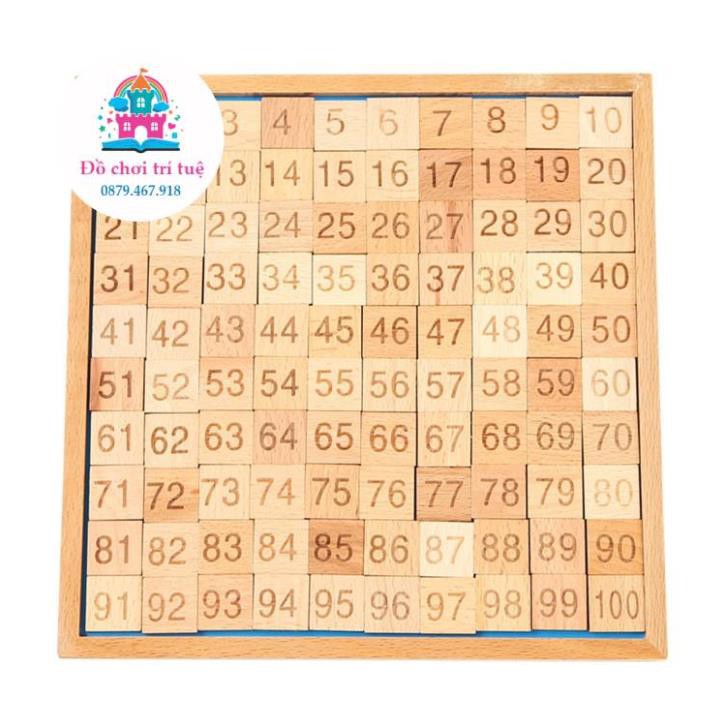 Bộ Đồ Chơi Toán Học Bằng Gỗ Cho Bé bảng 1-100