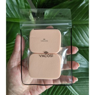 Vacosi Bịch 2 Bông Phấn Ướt Vuông Nhỏ