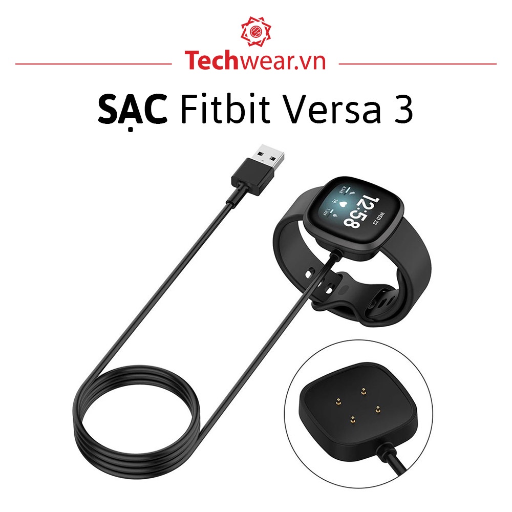 [Mã SKAMCLU9 giảm 10% đơn 100K] Cáp Sạc Fitbit Versa 3