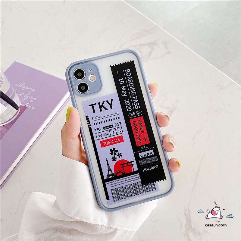 Ốp lưng bảo vệ máy ảnh họa tiết vé máy bay iPhone 11 12 Pro Max 12mini  8plus 7plus 11Pro Max X XS MAX XR 6 6s 8 7 Plus | BigBuy360 - bigbuy360.vn