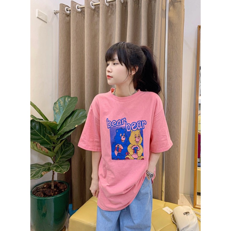 Áo phông quảng châu hình gấu free size(ẢNH THẬT)