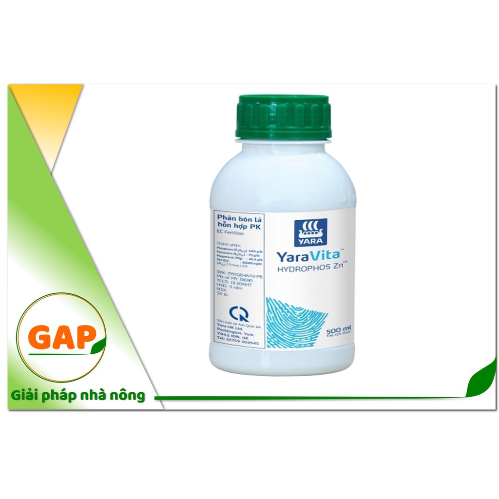 Chế phẩm Hydrophos Zn Chai 500ml - Tăng phân hóa mầm hoa - kháng phèn mặn