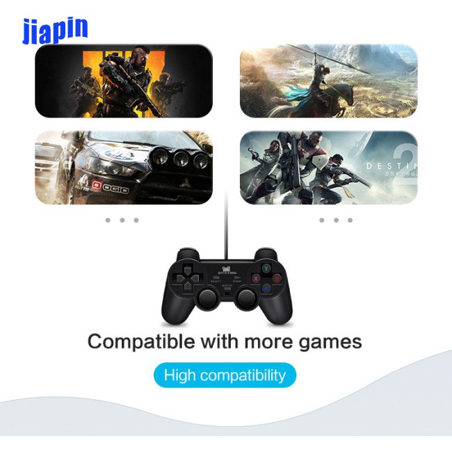 Windows Computer Laptop Black Game Joystick Usb Pc Wired Game For Controller Gamepad Pc