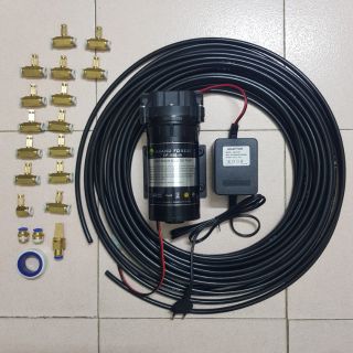 Bộ máy bơm phun sương gồm 15 đầu phun và 20m dây